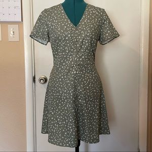 Misguided mint polka dot button through tea dress US 6 NWOT